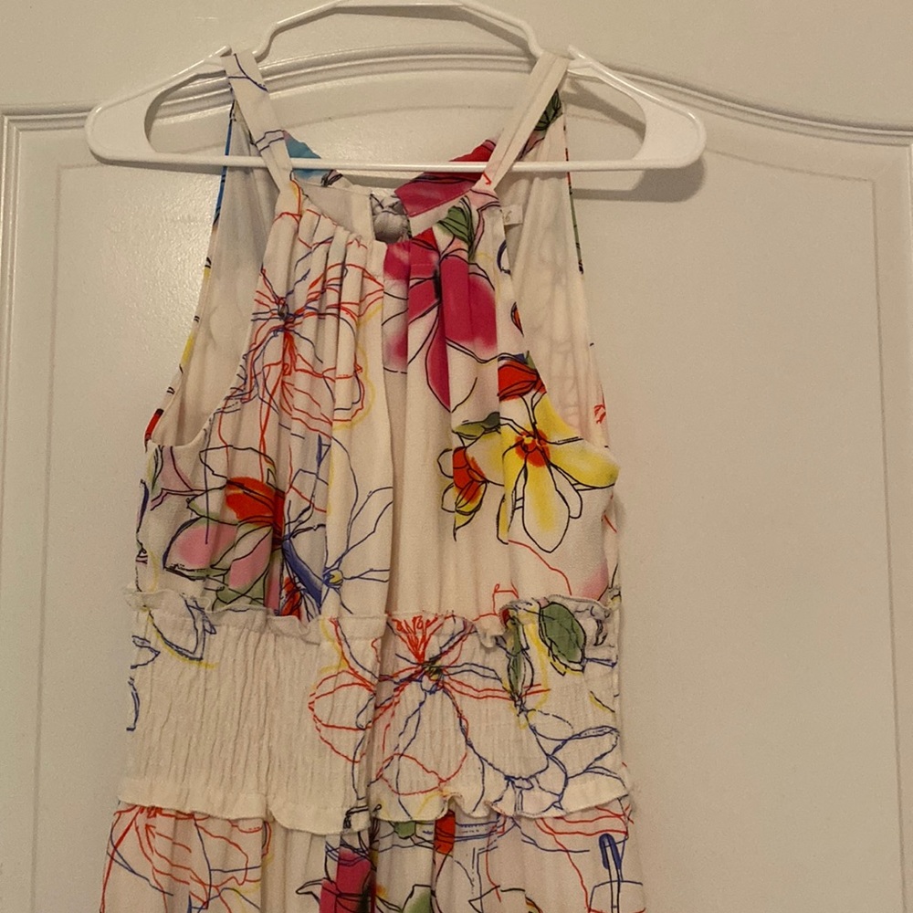 Bleeker 126 White Floral Tiered Midi Dress - Picture 2 of 7